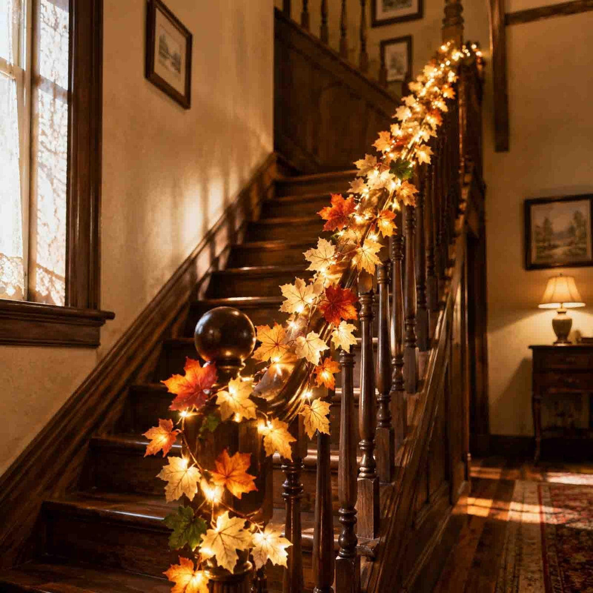 AZXY Halloween String Lights, Ghost Shaped White Halloween Lights, Indoor Outdoor Halloween Decor, Halloween Party Indoor Decor, Battery 5 FT Halloween Decorations, Stair Mantel Patio Halloween Decor