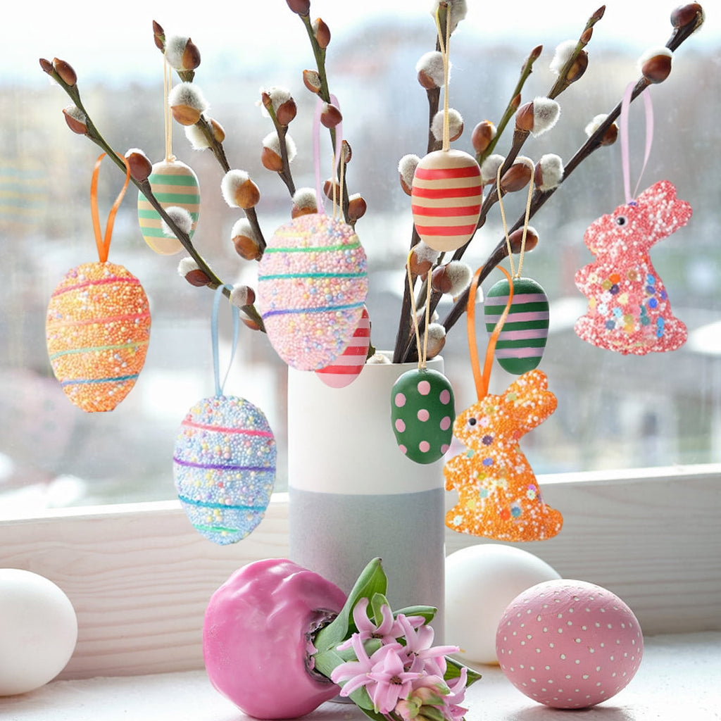 XGFHYJEH Easter Lighted Window Decorations, Easter Egg Lights, Easter Lights, Egg String Lights, Easter Decorations Indoors, Easter Hanging Decoration