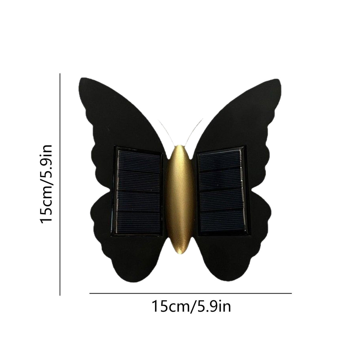 Solar Wall Lights Outdoor,Butterfly Shape Waterproof Pathway Lighting,Warm LED Garden Decor for Stairs Patio Courtyard,Modern Wall Wash Effect Landscape Light Holiday Gifts