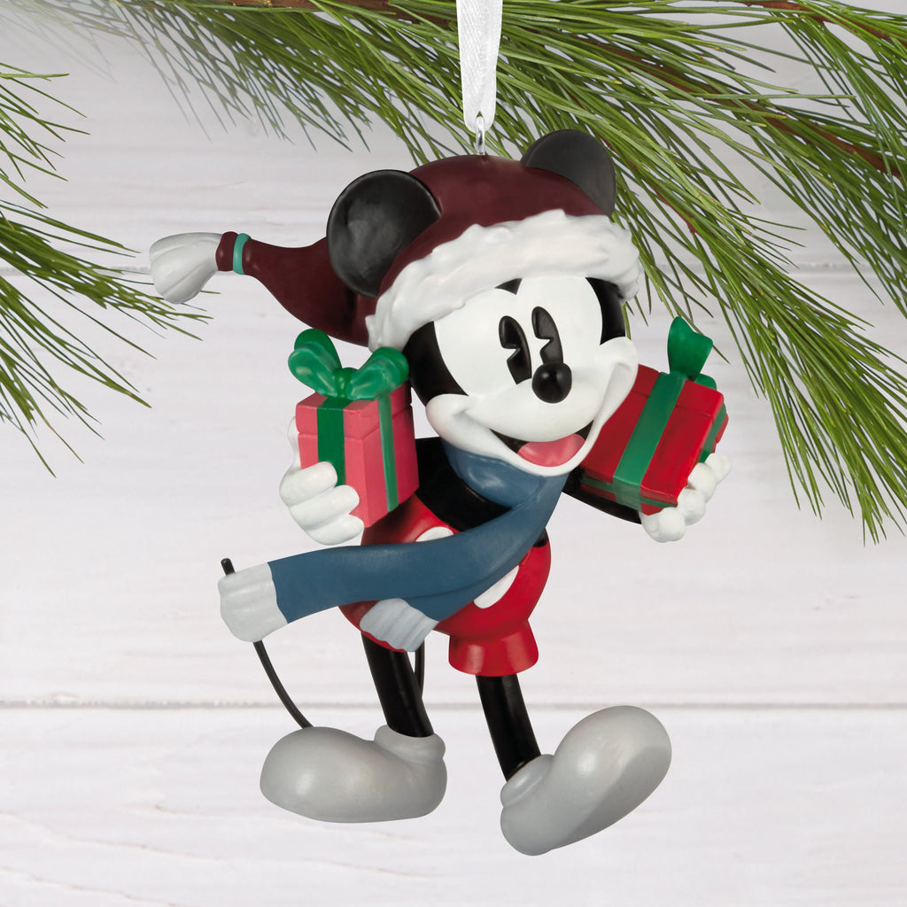Hallmark Christmas Ornament (Disney Mickey Mouse With Presents), 1 Count