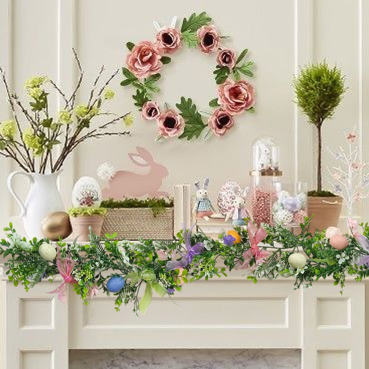 XGFHYJEH Easter Lighted Window Decorations, Easter Egg Lights, Easter Lights, Egg String Lights, Easter Decorations Indoors, Easter Hanging Decoration