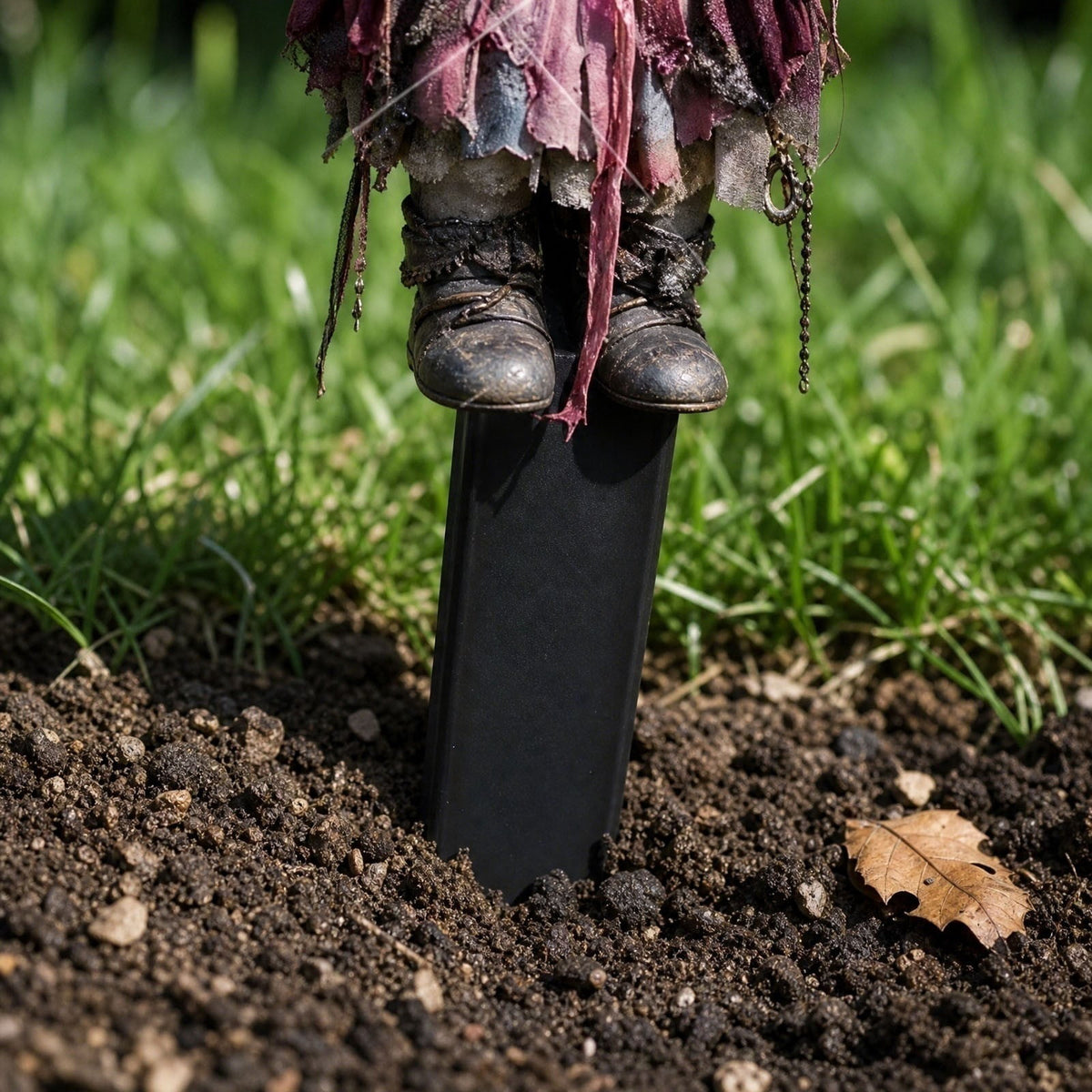 erdimoy 7.87in Tall Creepy Vintage Horror Doll Yard Stakes, 2D Waterproof Acrylic Spooky Ghost Doll Lawn Plug-In Ornaments, Scary Graveyard Garden Pathway Decor for Halloween Outdoor