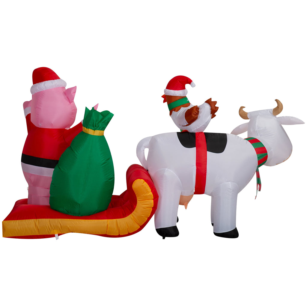 Multicolor Farm Scene Christmas Airblown Yard Inflatable, 7.5', by Holiday Time