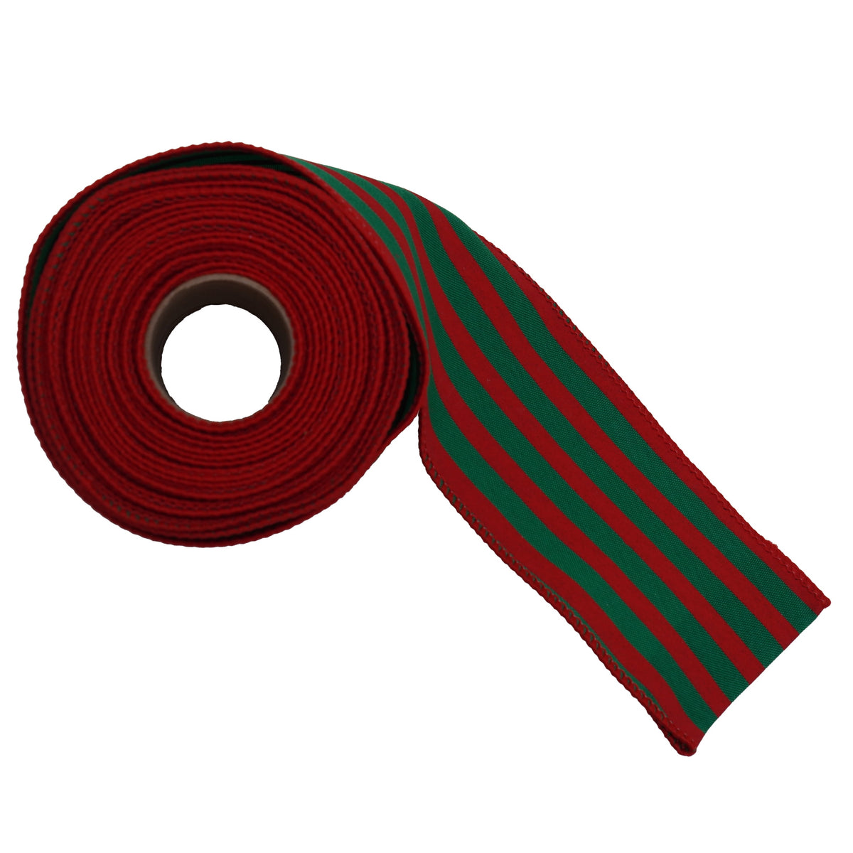 Red and Green Striped Christmas Ribbon, 2.5" x 25', by Holiday Time