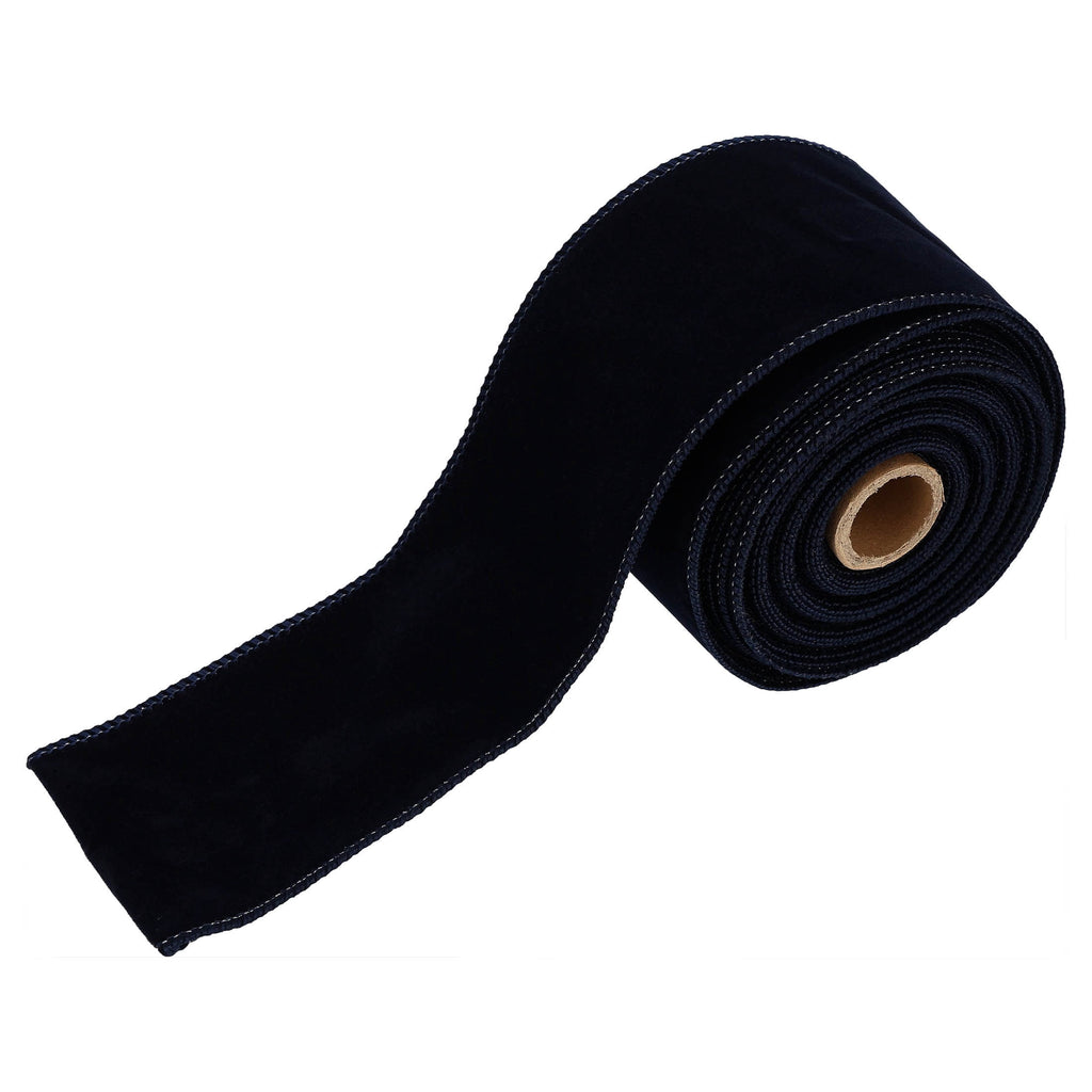 Navy Blue Velvet Christmas Ribbon, 2.5" x 25', by Holiday Time