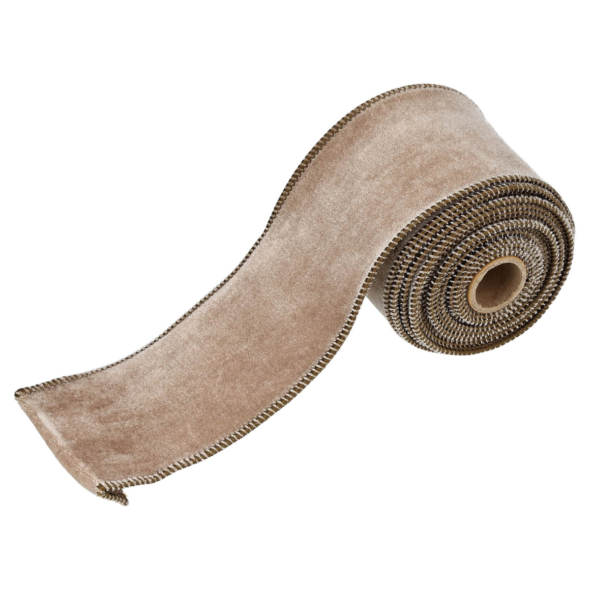 Tan Velvet Christmas Ribbon, 2.5" x 10', by Holiday Time