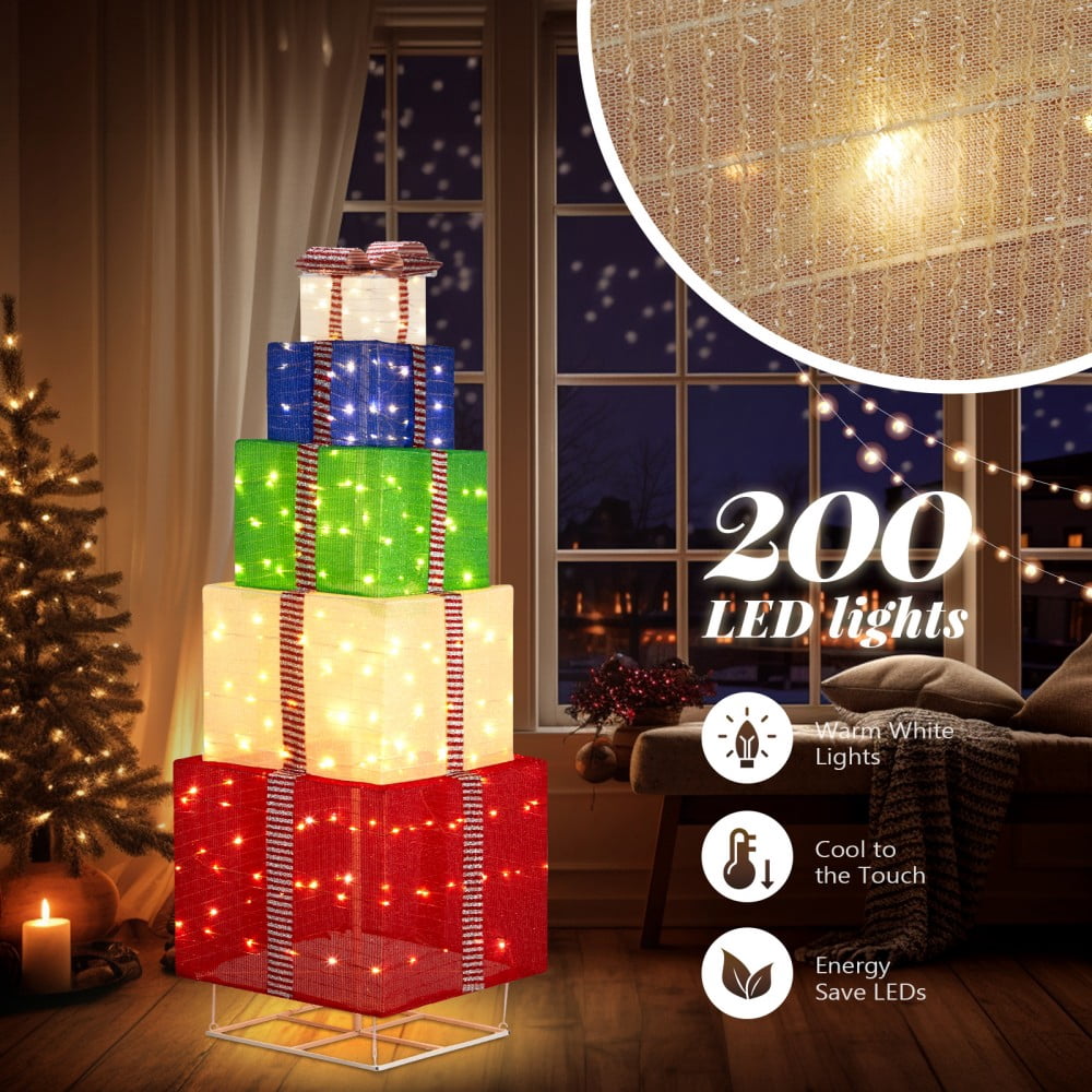 JOY Letter Sign Decoration - Lighted Home Scene Yard Sign Decor with Warm White Light - Indoor Outdoor Christmas Display for Lawn Garden - 47.2in Tall