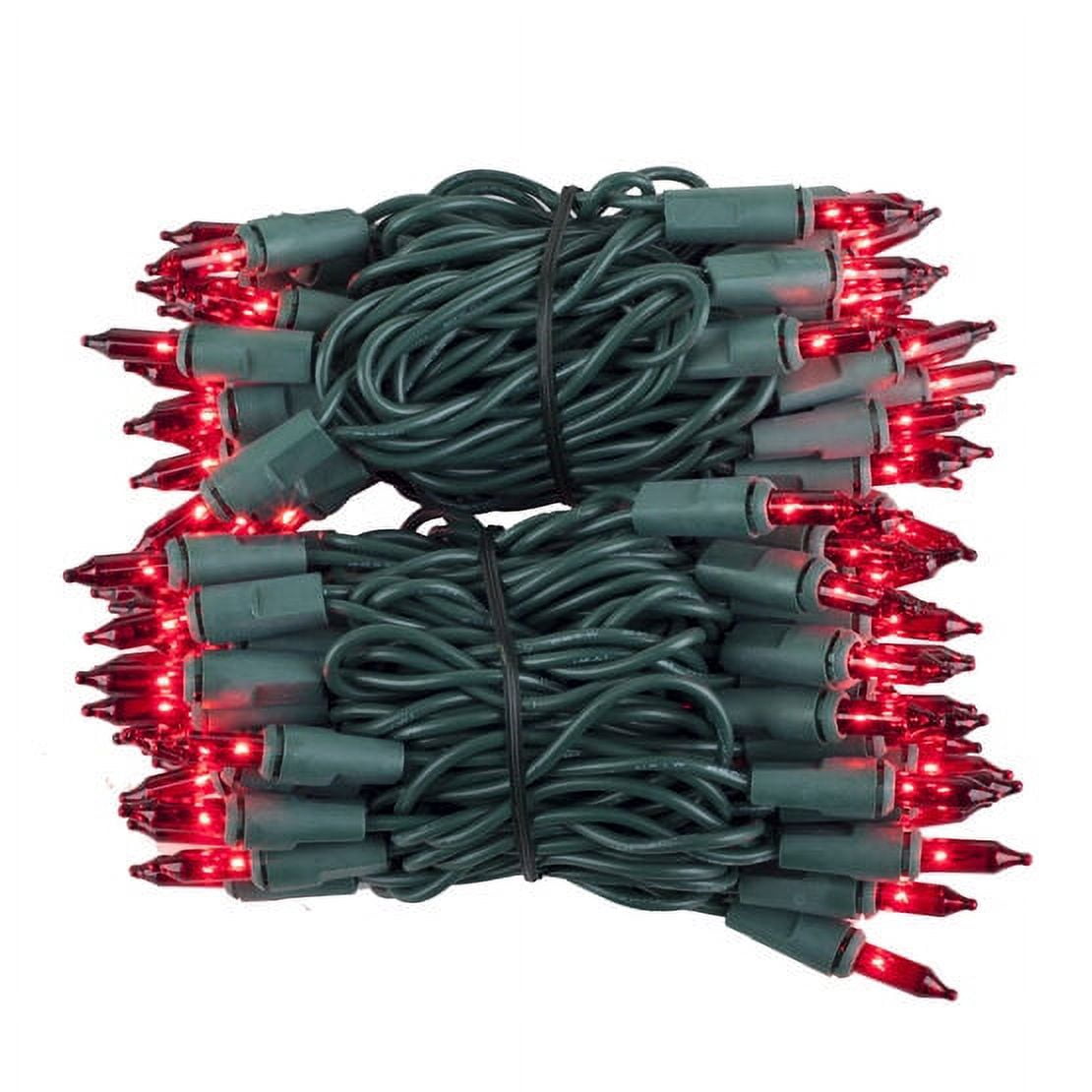 Kringle Traditions 100-Ct Clear White Christmas Lights, Party Wedding Bedroom Lights - 21' Green Wire