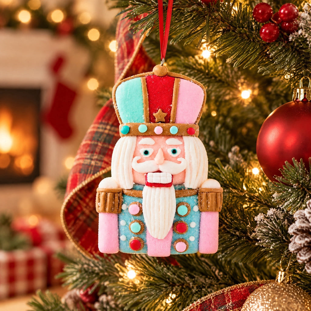 Multicolor Clay Dough Nutcracker Christmas Ornament, 4.3", by Holiday Time