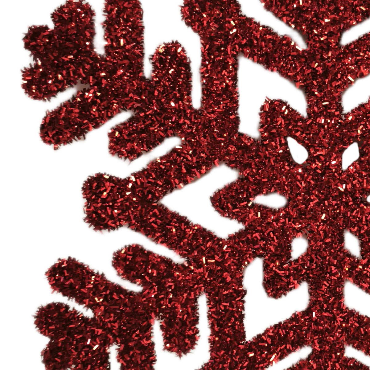 Red Jumbo Tinsel Snowflake Christmas Ornament, 14", by Holiday Time