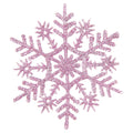 20-Count Pink Glitter Snowflake Christmas Ornaments, 3.9", by Holiday Time