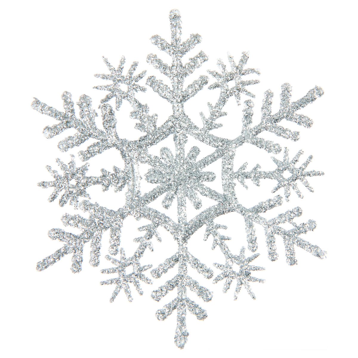 20-Count Pink Glitter Snowflake Christmas Ornaments, 3.9", by Holiday Time