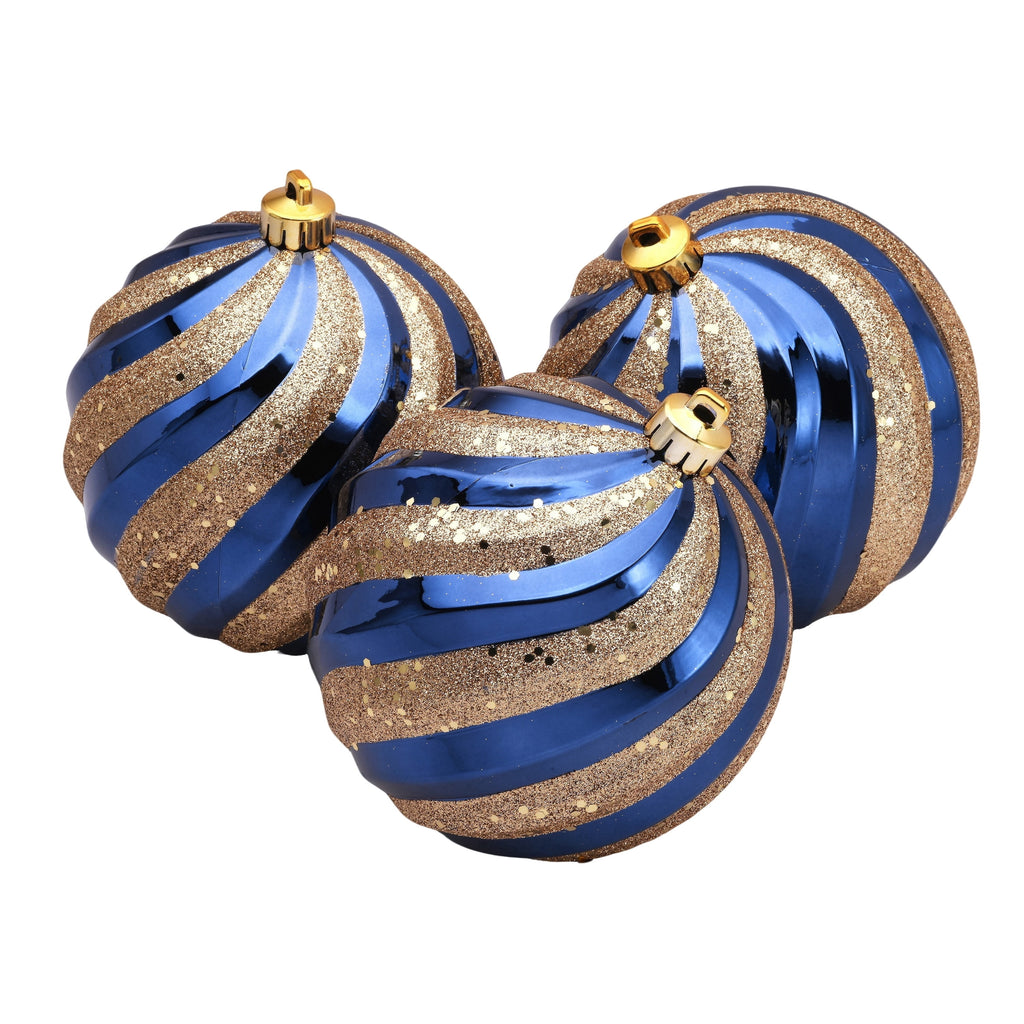 4-Count Champagne and Cream Ball Shatterproof Christmas Ornaments, 6", by Holiday Time