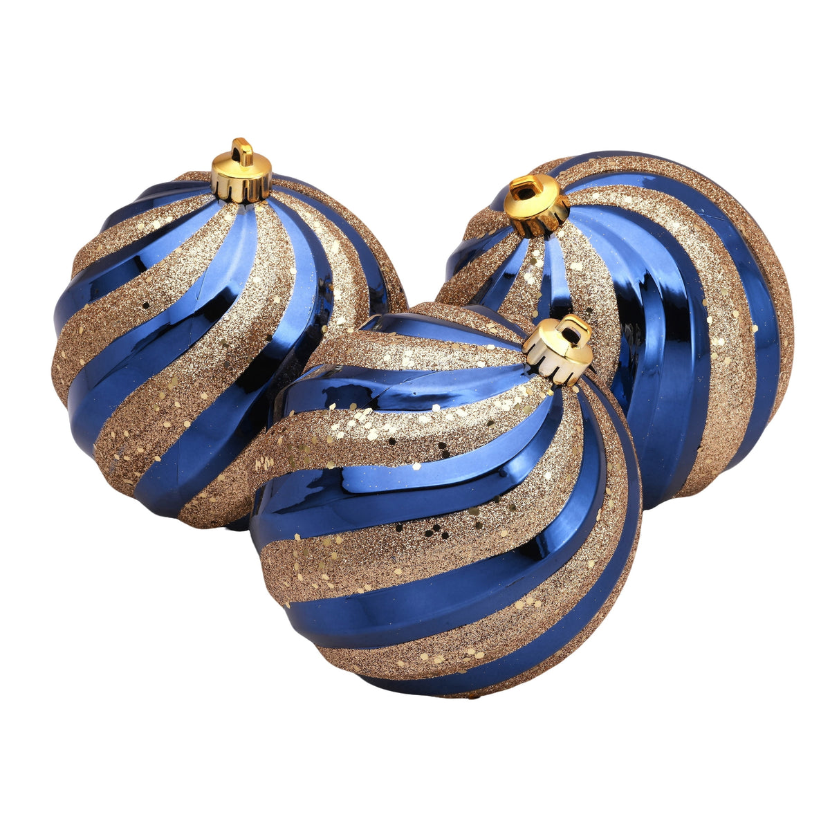 4-Count Champagne and Cream Ball Shatterproof Christmas Ornaments, 6", by Holiday Time