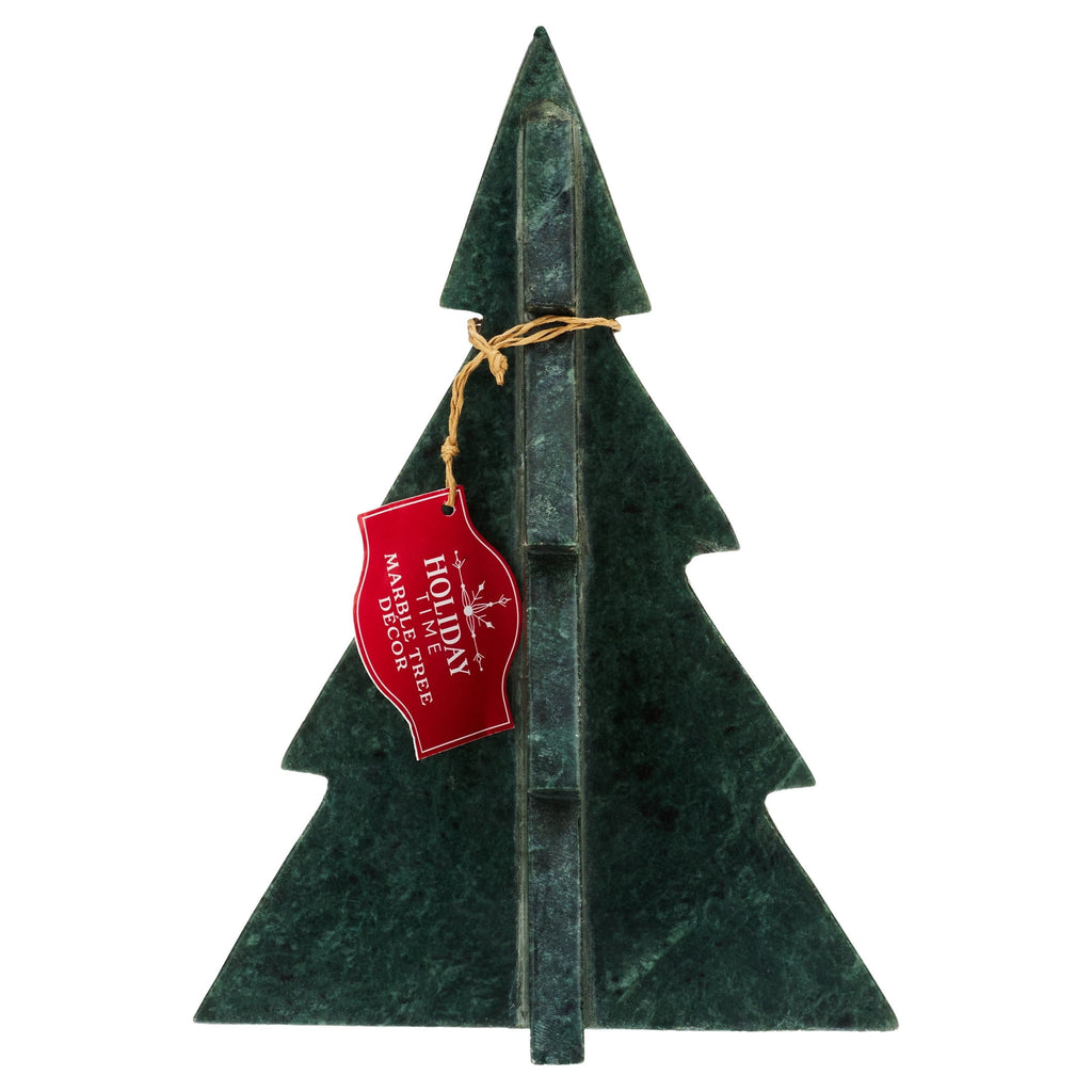 Marble Tree Christmas Decoration, Green, 8.5", by Holiday Time