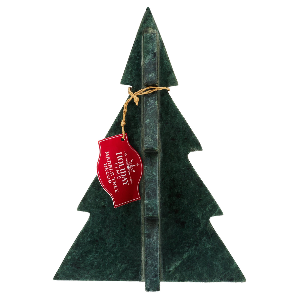 Marble Tree Christmas Decoration, Green, 8.5", by Holiday Time