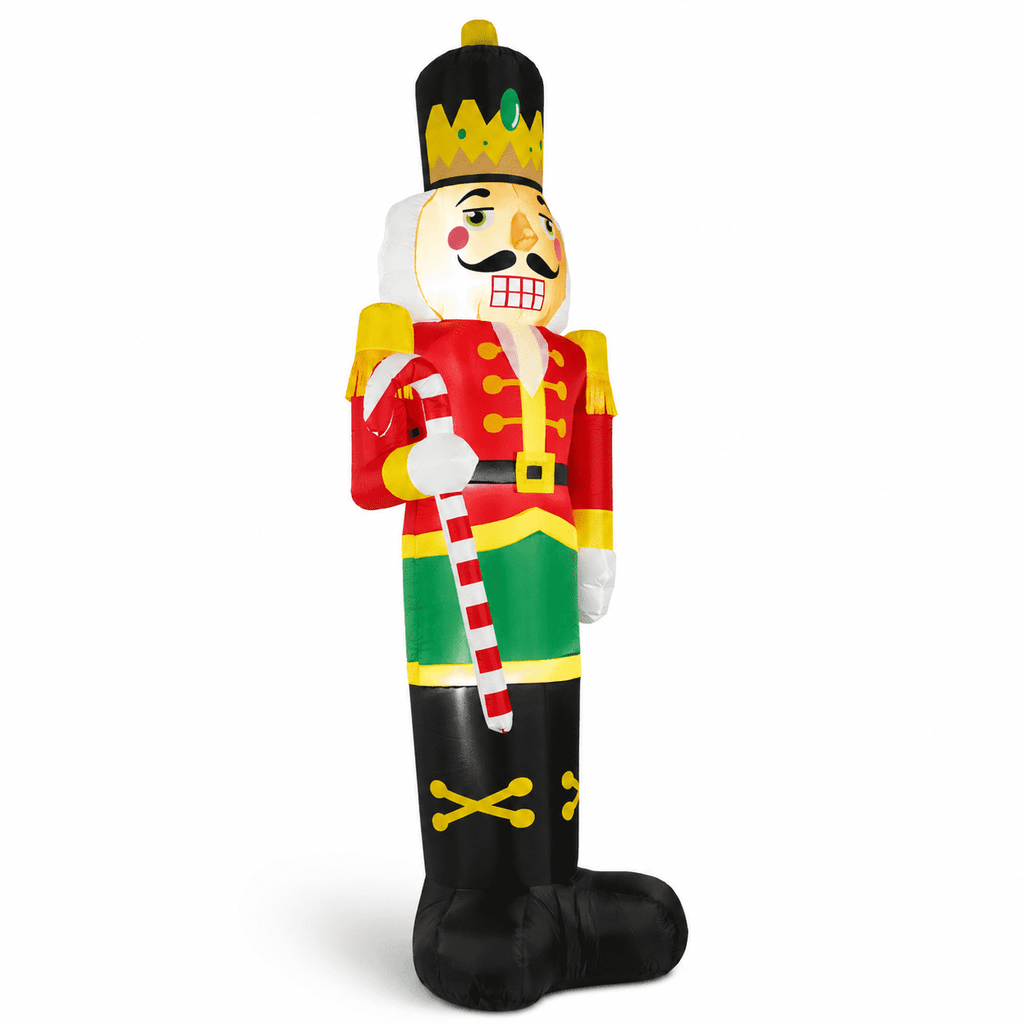 Yexmas 8FT Christmas Inflatable Nutcracker Soldier Blow Up Yard Decor with LED Light for Outdoor Christmas Party ,Garden and Lawn