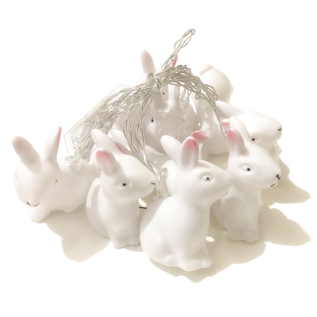 XGFHYJEH Easter Decoration, Bunny String Lights, Easter Lights Pastel, LED Easter Bunny Lights, Easter Decorations Indoors