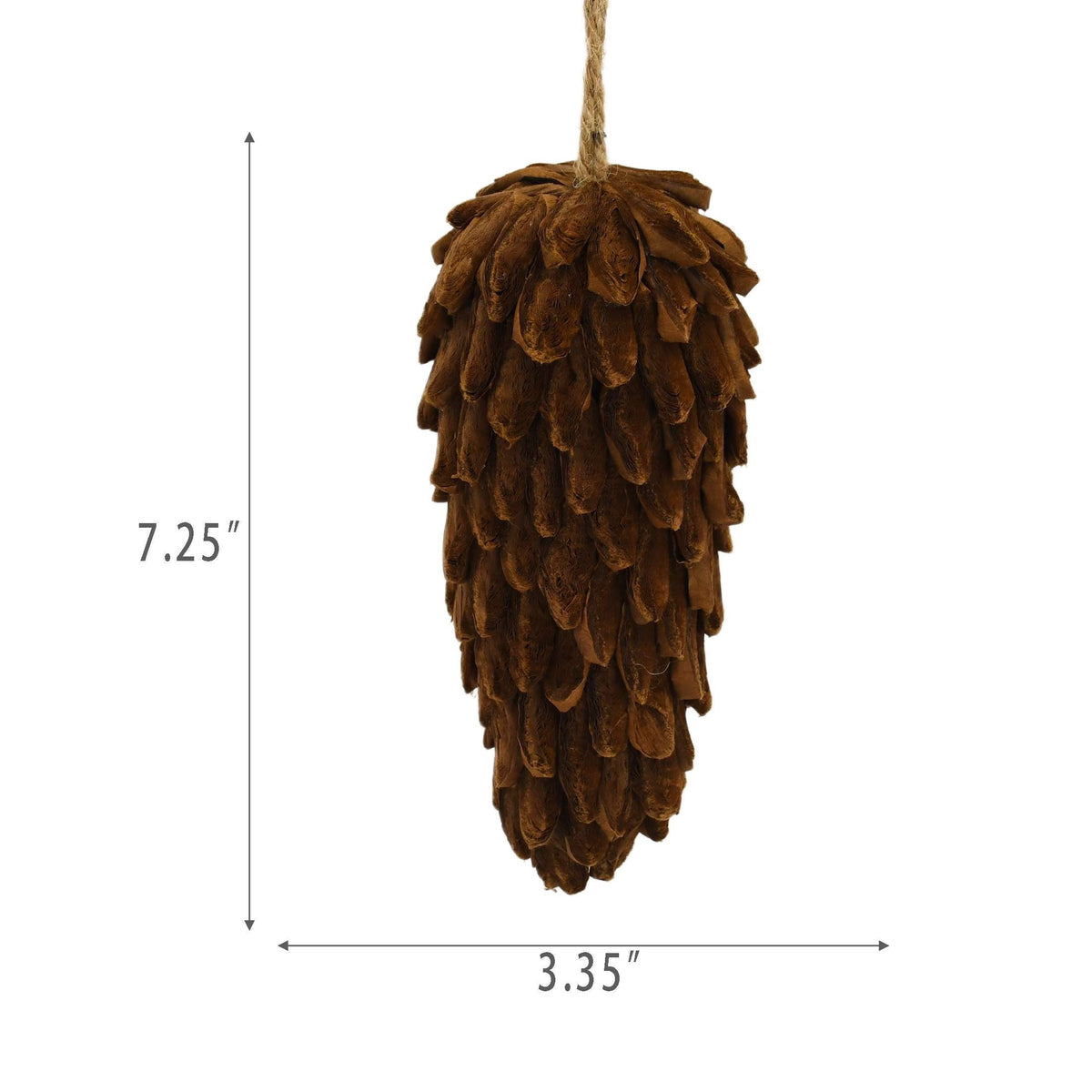 Brown Jumbo Fabric Pinecone Christmas Ornament, 7", by Holiday Time