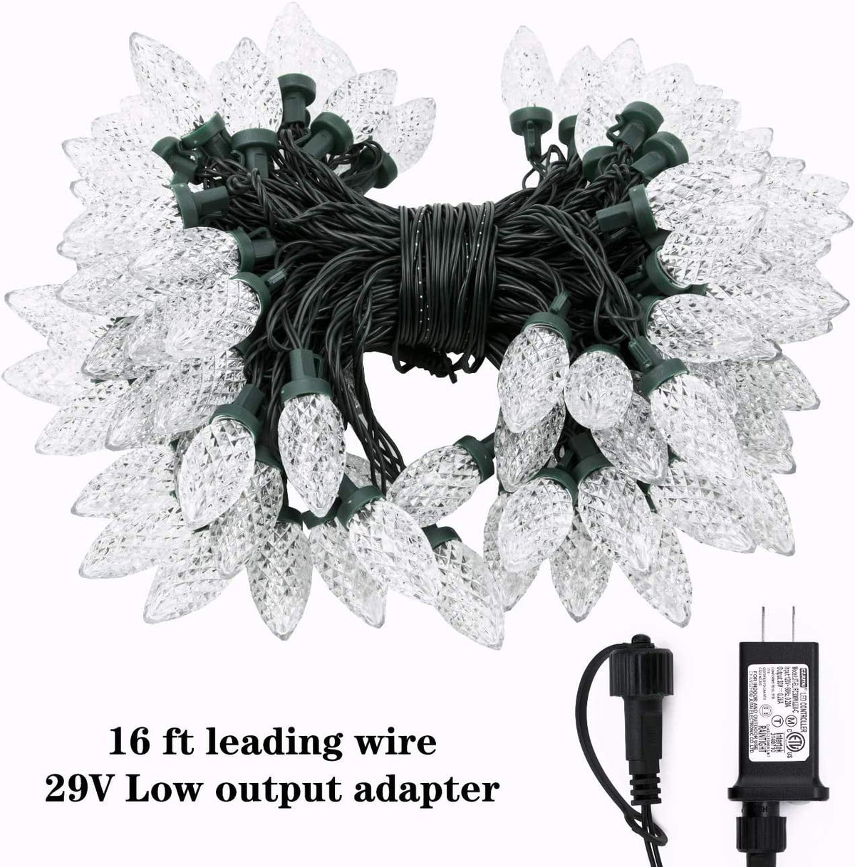 Bibana Indoor/Outdoor 81 ft Corded Electric Waterproof LED Christmas String Light
