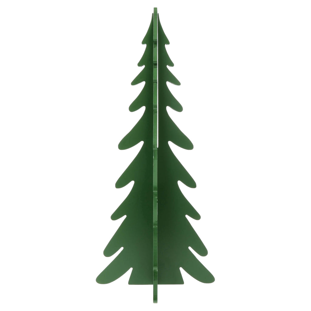 Wooden Slotted Tree Christmas Decoration, Green, 22", by Holiday Time