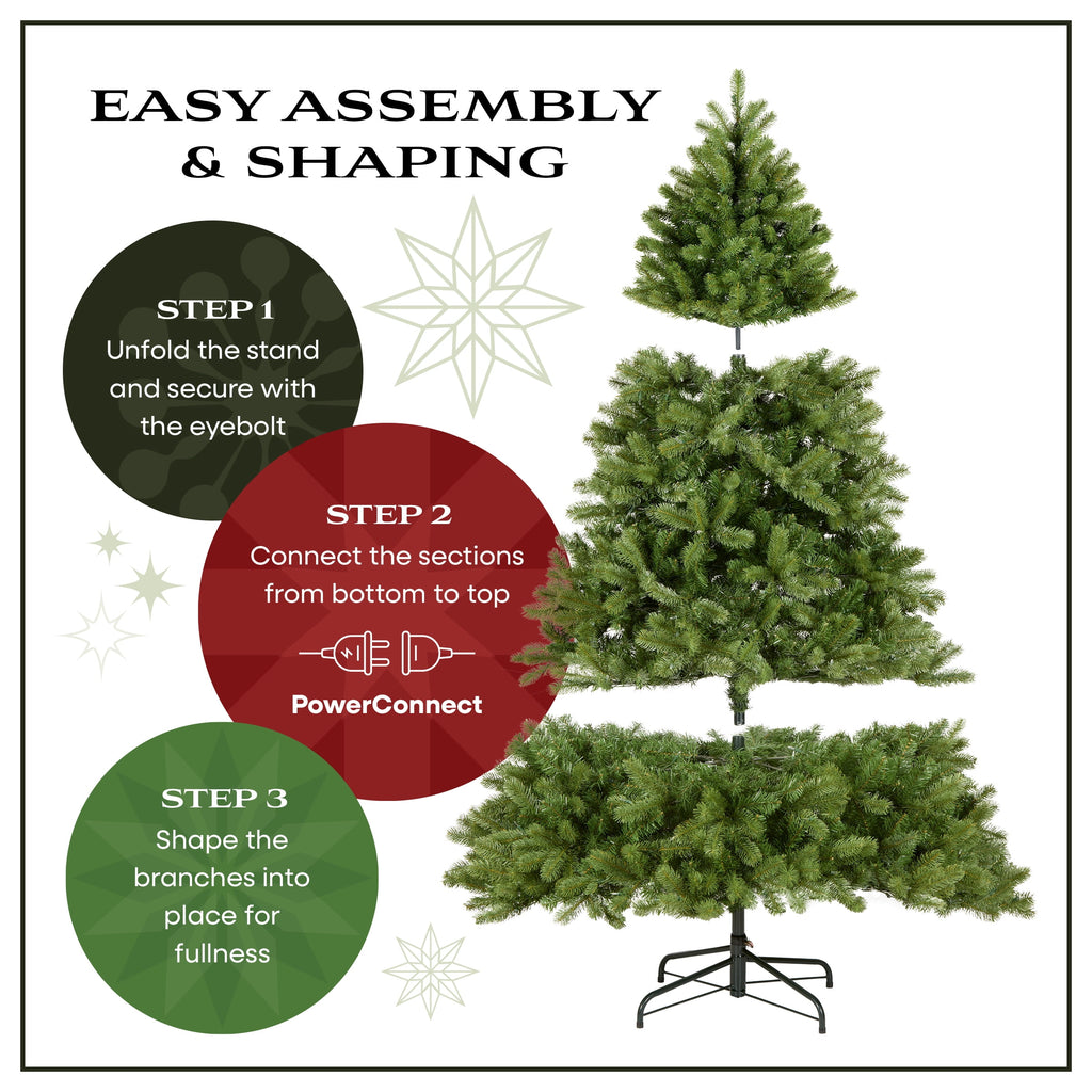National Tree Company Slim Douglas Fir 12' Christmas Tree, Color Lights