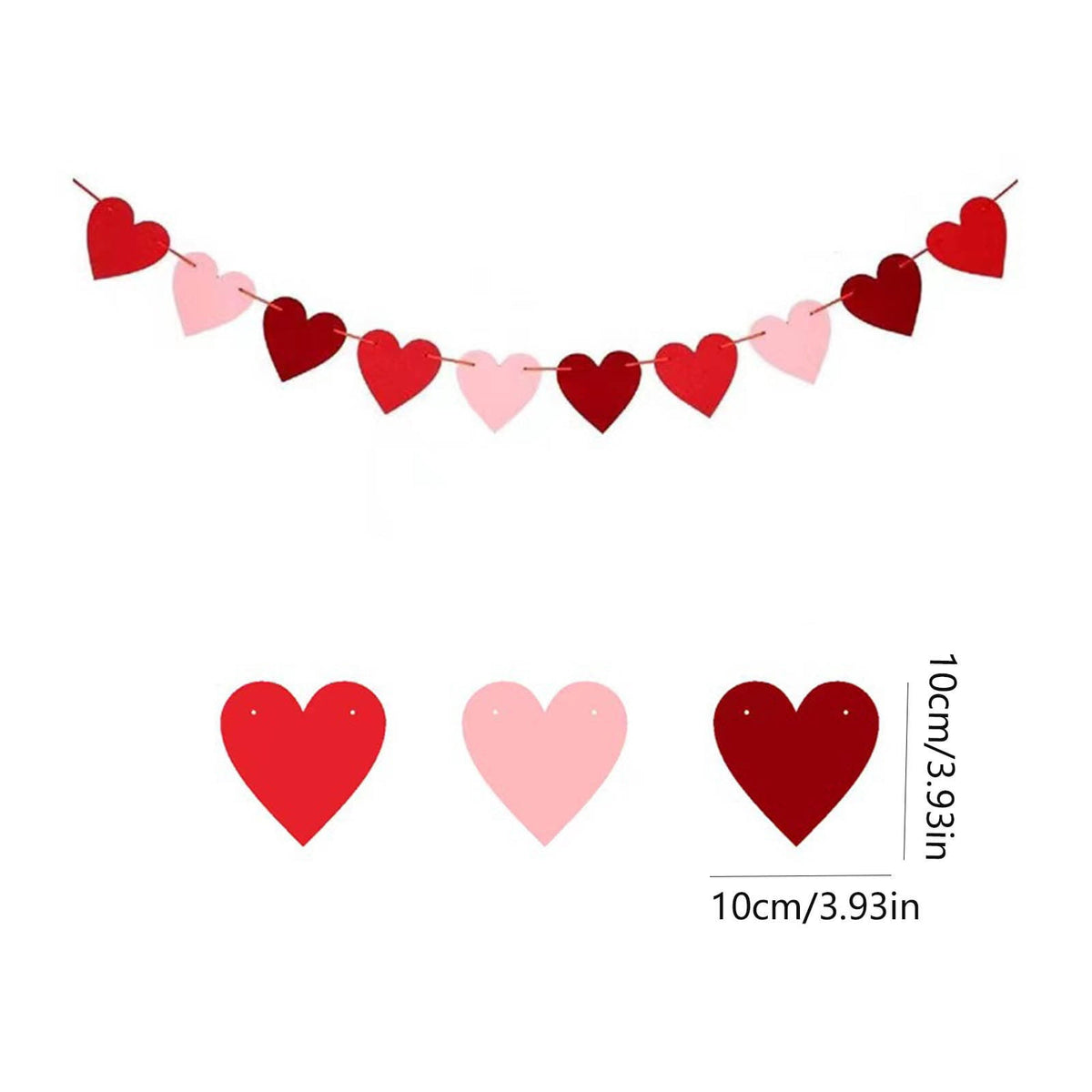 XGFHYJEH 10 LED 1.5M Valentine's Day Lights, Valentines Day Decorations Lights, Valentines String Lights, Valentine's Day Decor, Heart String Lights Red