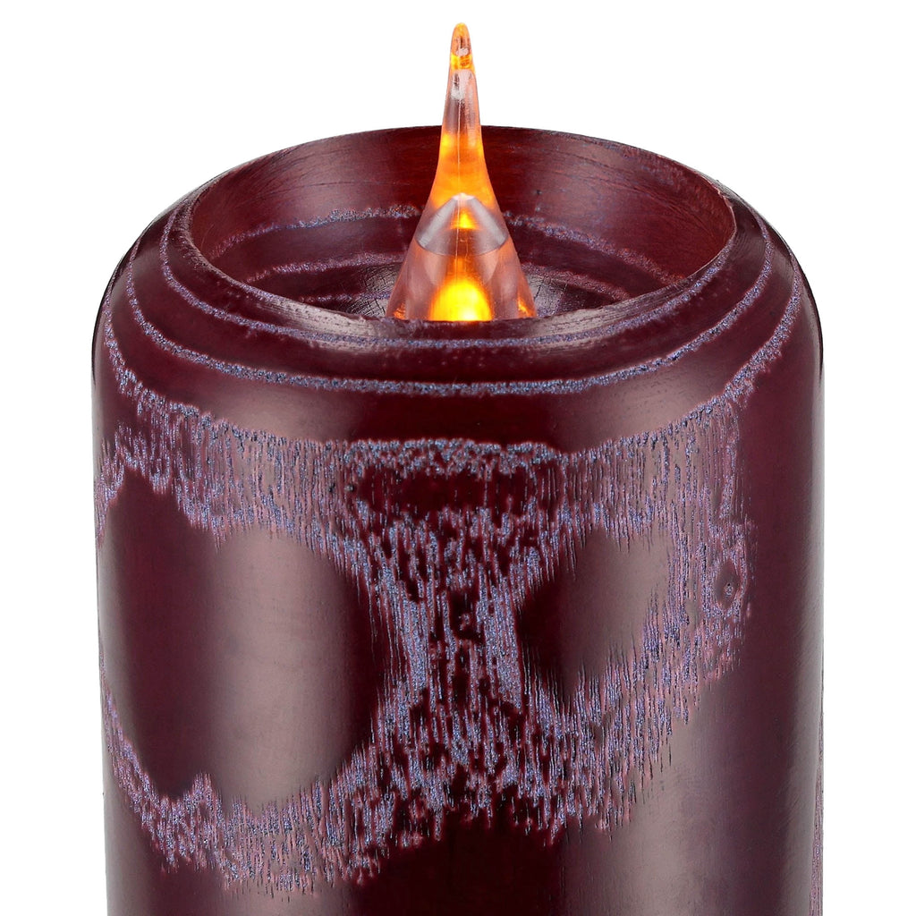 Battery-Operated LED Wooden Flameless Christmas Candle, Mauve, 5", by Holiday Time