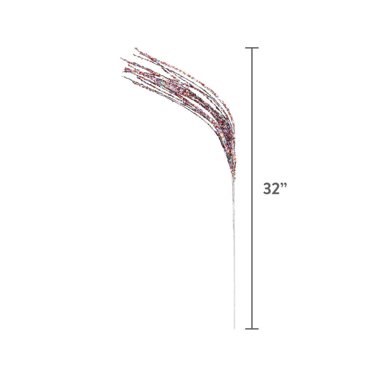 Multicolor Sequin Spray Decorative Christmas Pick, by Holiday Time