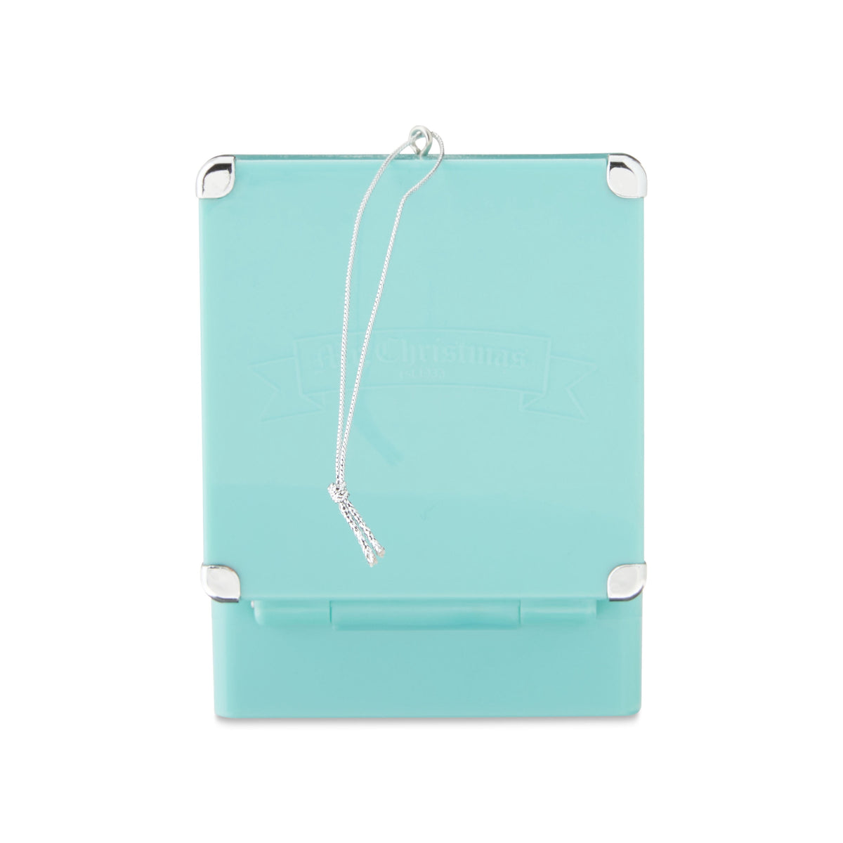 Mr. Christmas 3.8" Retro Vinyl Record Player Ornament, Teal