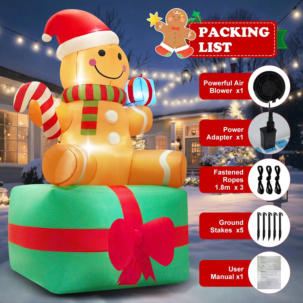 Yexmas 10ft Christmas Inflatable Santa Claus On Sleigh With 3 Reindeer Outdoor Lights Decor for Holiday Decor,Xmas Party,Yard,Garden and Lawn