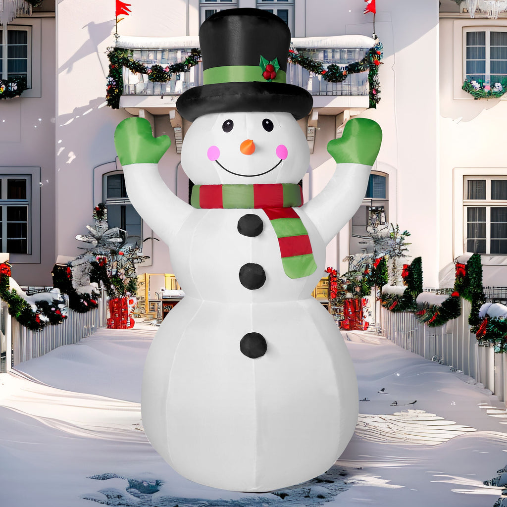 Joyfy 6 FT Christmas Inflatables Snowman Outdoor Decorations,Snowman Christmas Blow Ups Yard Christmas with Built-in LEDs for Holiday Party Garden Lawn Decor