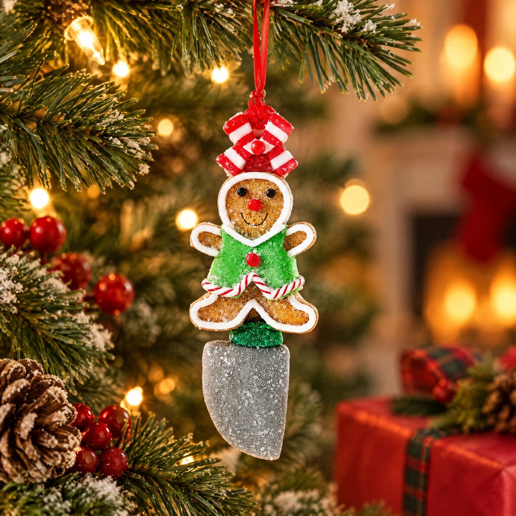 Multicolor Clay Dough Gingerbread Cake Spatula Christmas Ornament, 5.3", by Holiday Time