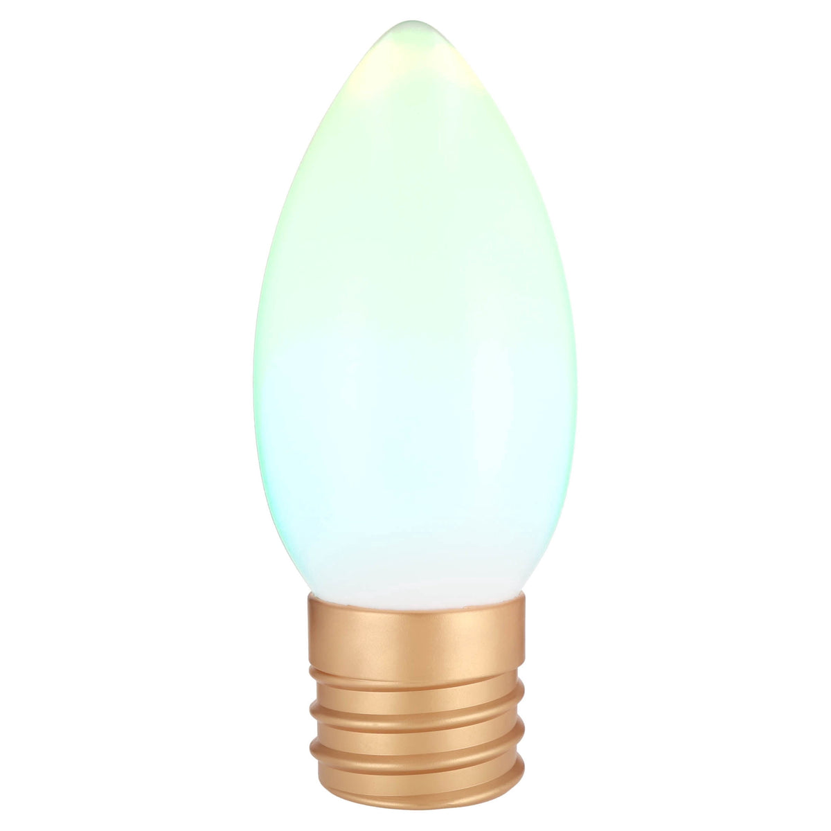 Indoor/Outdoor Light-Up Blow Mold Bulb Christmas Decoration with 10 Modes, White, 24", by Holiday Time
