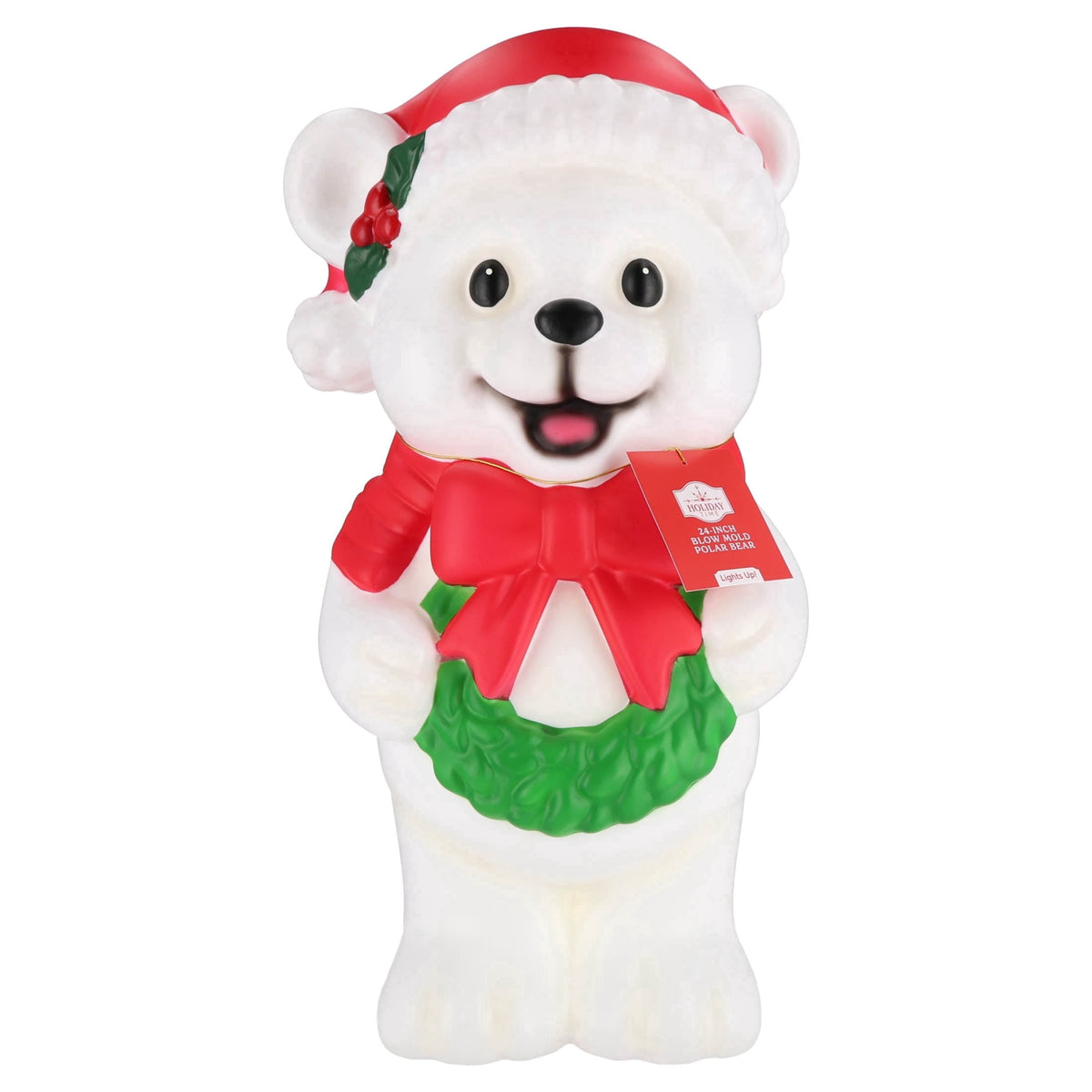 Lighted Blow Mold Polar Bear Christmas Decoration, Multicolor, 24", by Holiday Time