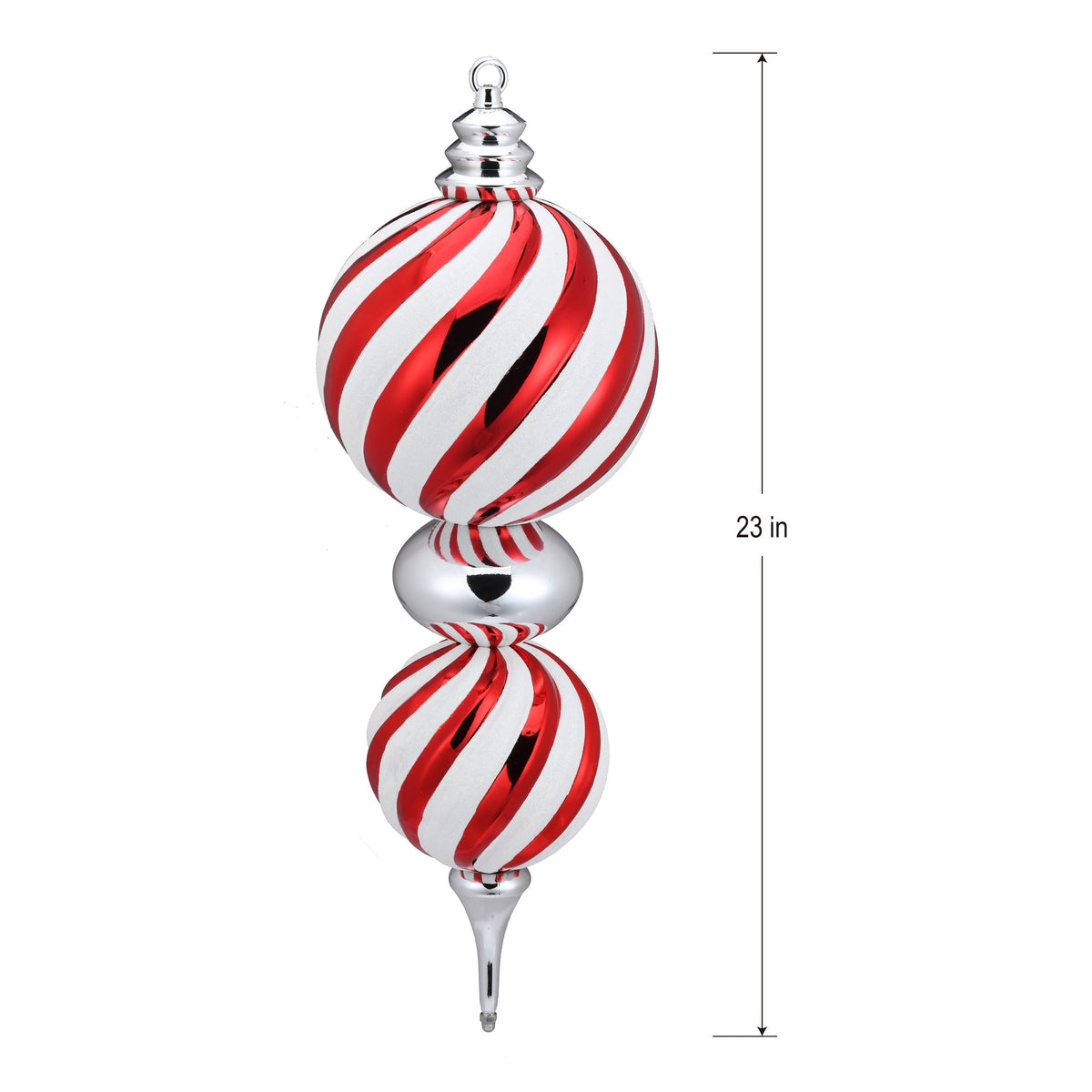Red/Green/Gold Jumbo Finial Shatterproof Christmas Ornament, 23", by Holiday Time