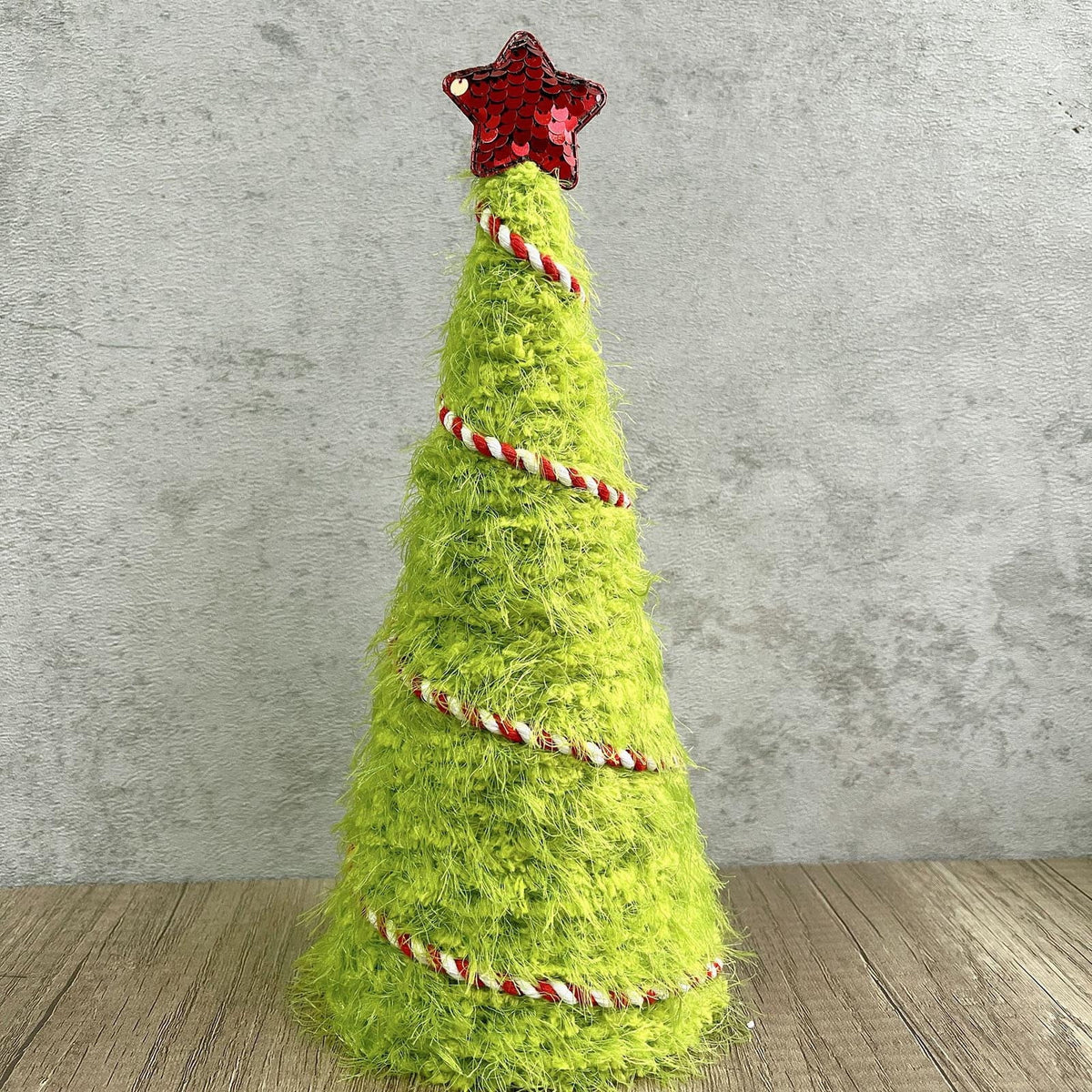 3 Pcs Lime Green Furry Christmas Tree Tabletop Yarn Christmas Decorations Mini Green Christmas Tree Centerpiece Artificial for Christmas Party Home Ornaments