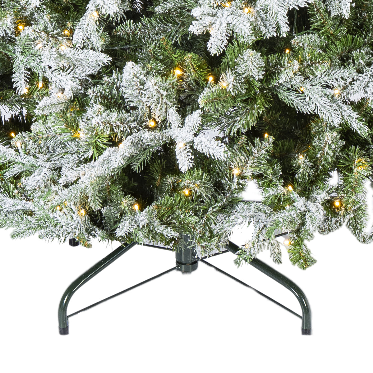 7.5 ft. Pre Lit Clear Natural Cut Flocked Spruce