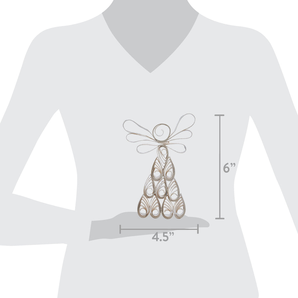 White Paper Angel Christmas Ornament, 6", by Holiday Time