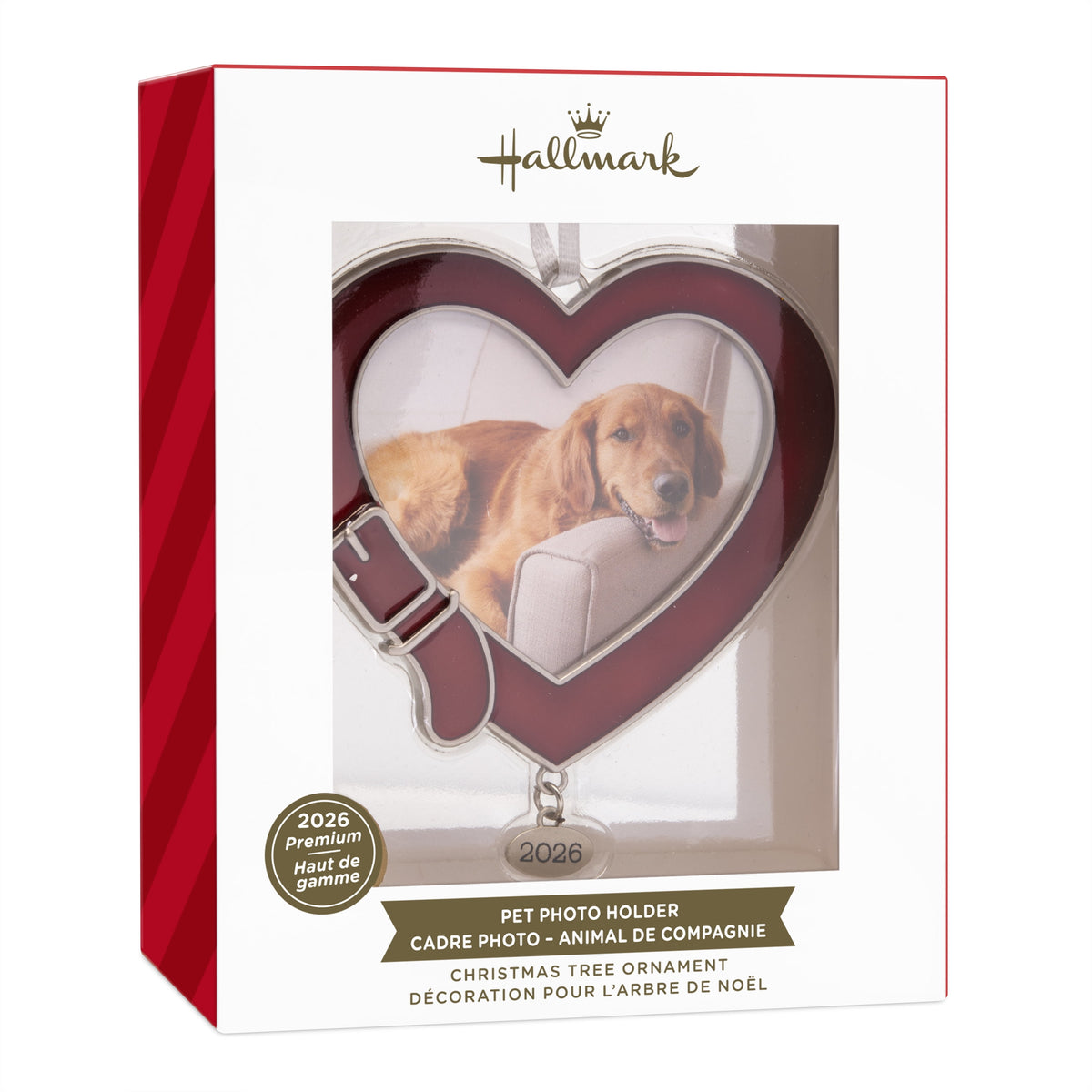 Hallmark Christmas Ornament (Pet 2026 Photo Frame, Metal), 1 Count
