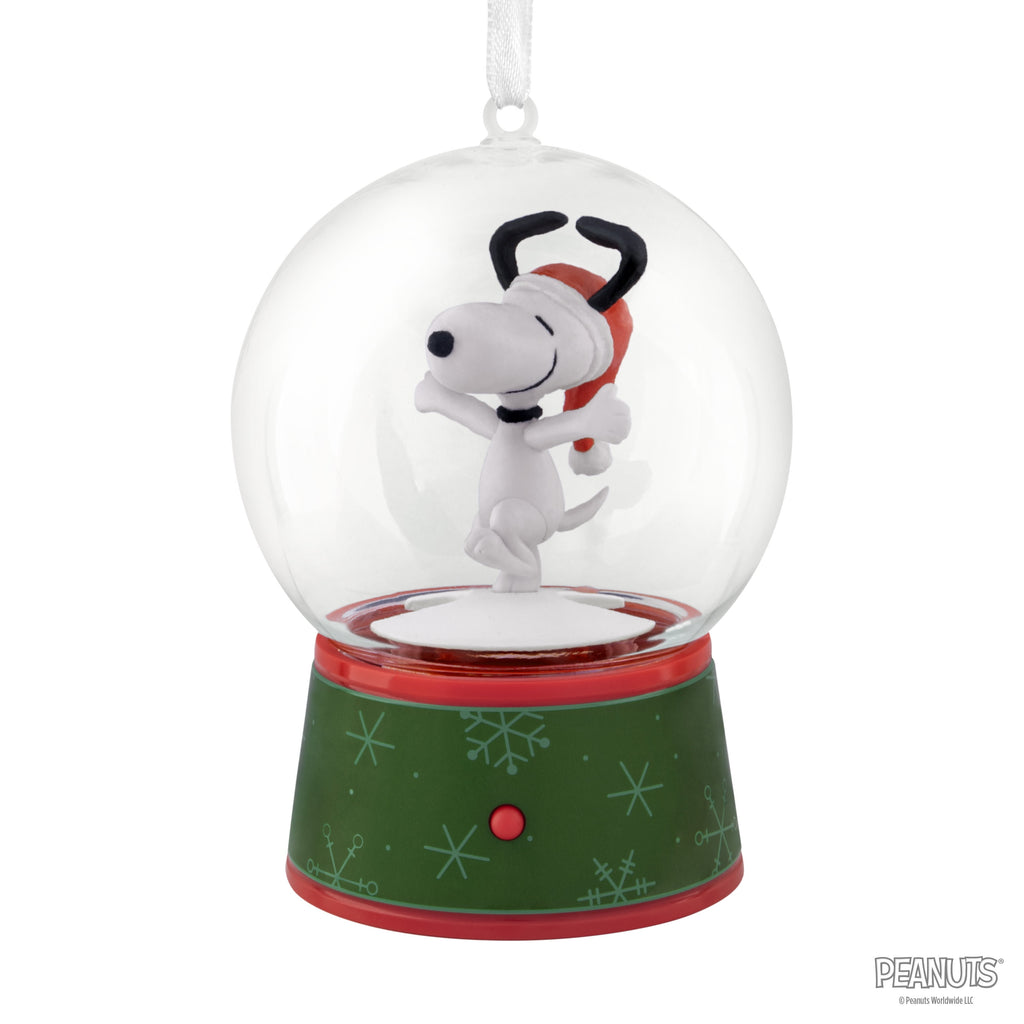 Hallmark Christmas Ornament (Snoopy Musical Snow Globe Motion), 1 Count