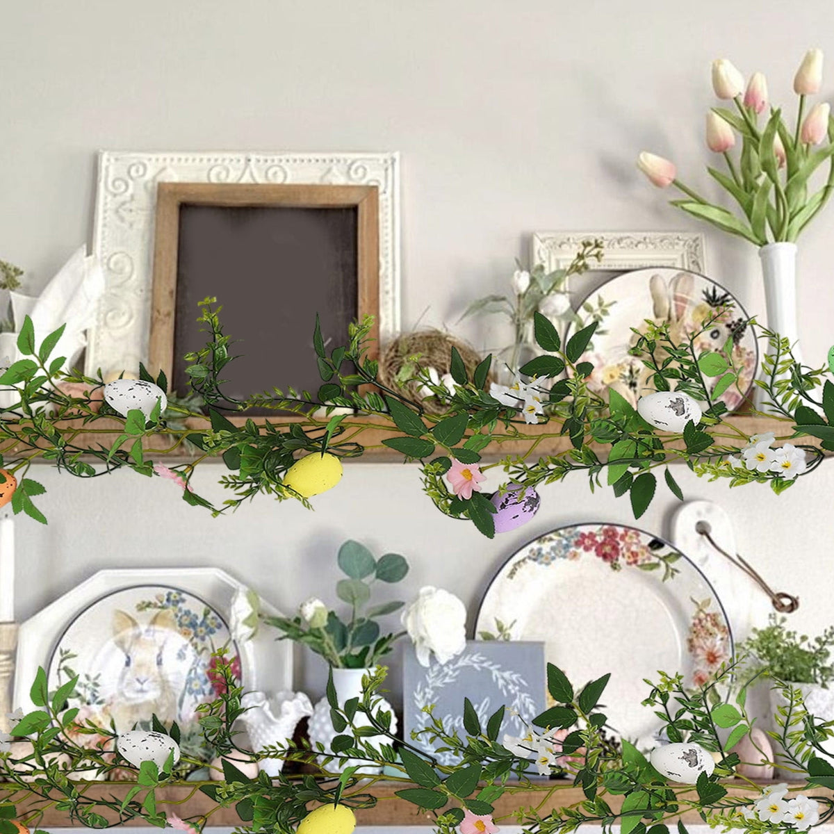 XGFHYJEH Easter Lighted Window Decorations, Easter Egg Lights, Easter Lights, Egg String Lights, Easter Decorations Indoors, Easter Hanging Decoration