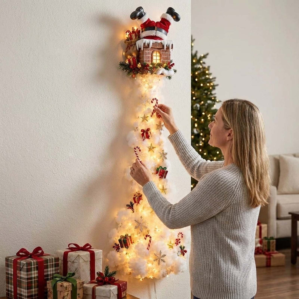 Snowman Magic Fountain, Flowing Snowflake LED Christmas Garden Light,Solar Power and Outdoor Garden Stake for Christmas Yard Decor