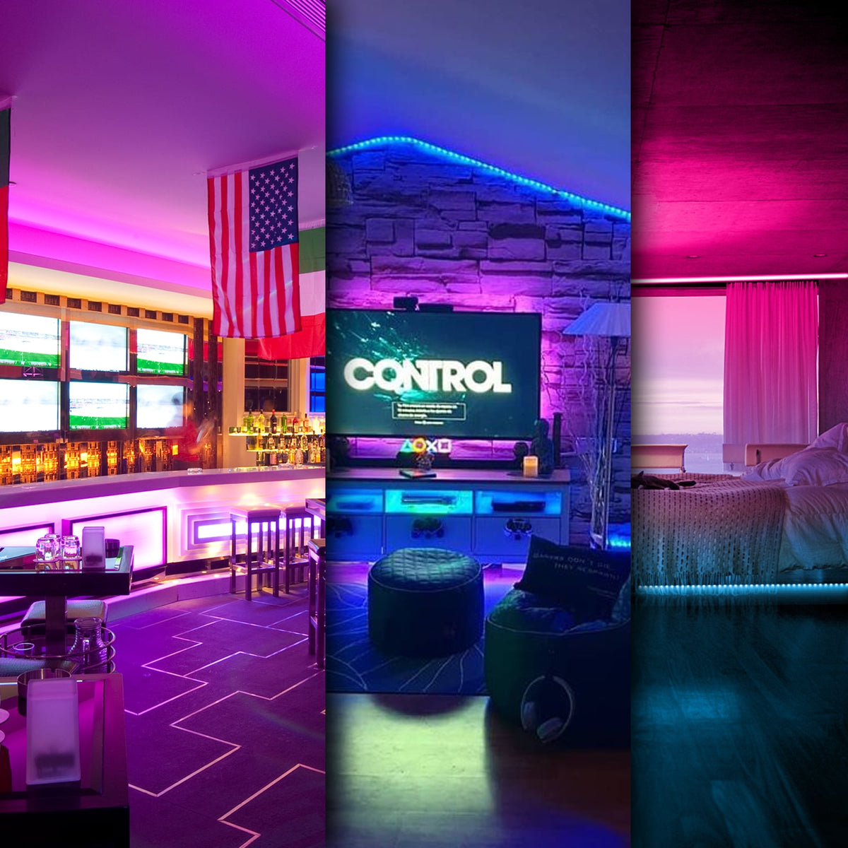 DAYBETTER Led Strip Lights, 100ft Light Strips with App Control Remote, 5050 RGB Led Lights for Bedroom, Music Sync Color Changing Lights for Room Party