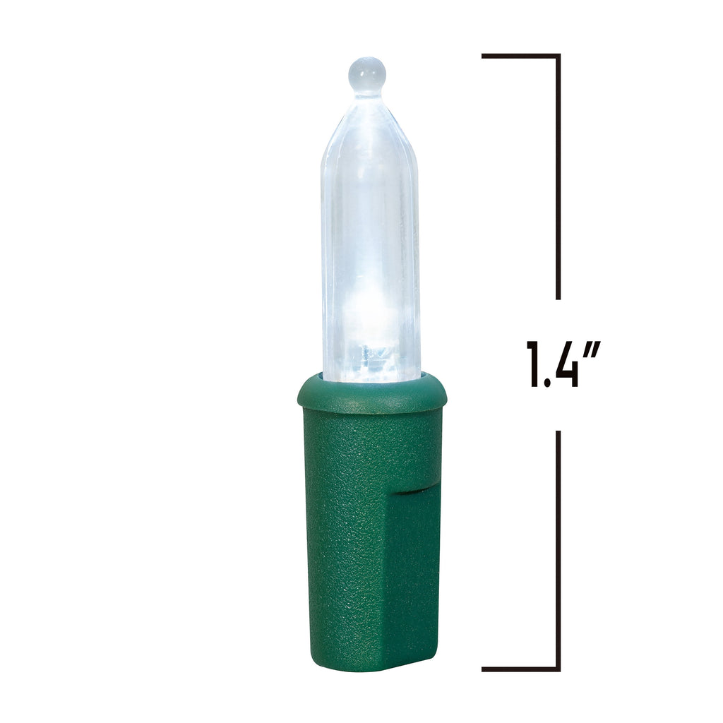 Indoor/Outdoor 100-Count LED Mini Christmas String Lights, Warm White, Green Wire, 19.5', by Holiday Time