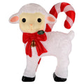 Lighted Blow Mold Sheep with Candy Cane Indoor/Outdoor Christmas Decoration, Multicolor, 26", by Holiday Time