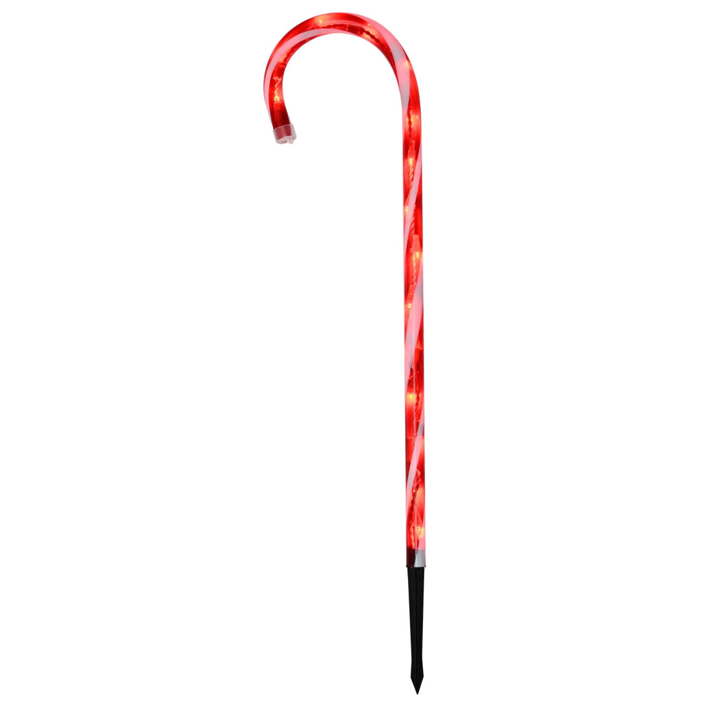 Light-Up Candy Cane Outdoor Christmas Yard Stake, Red and White, 26", by Holiday Time