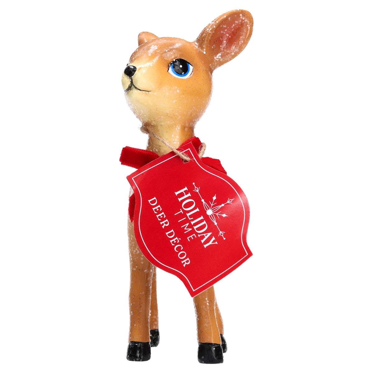 Standing Deer with Bell Christmas Decoration, Multicolor, 5.25", by Holiday Time