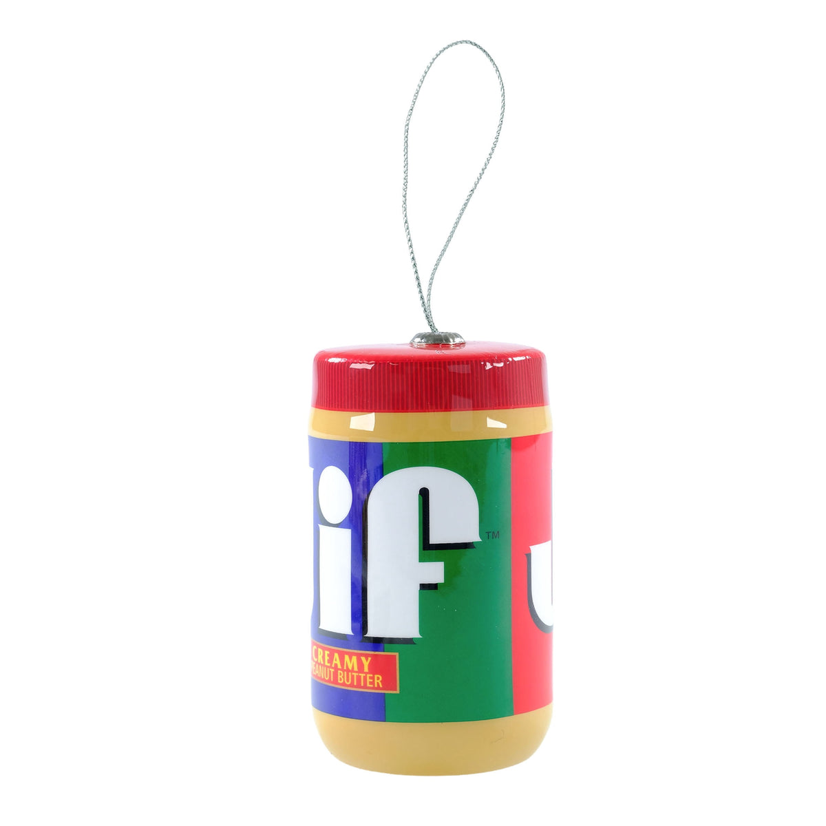 Jif Creamy Peanut Butter Jar Figural Christmas Tree Ornament