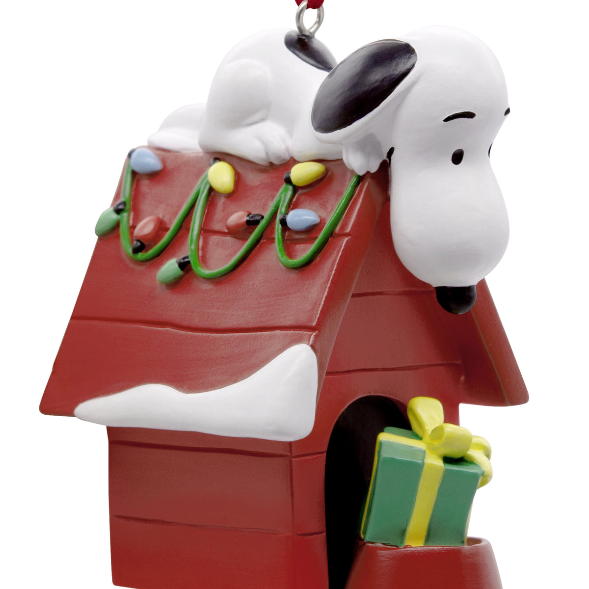 Hallmark Christmas Ornament (Peanuts Snoopy on Holiday Doghouse) , 1 Count
